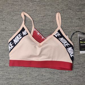NIKE INDY LOGO WOMEN'S LIGHT SUPPORT SPORTS TRAINING BRA BD 4639-664 SIZE M XL